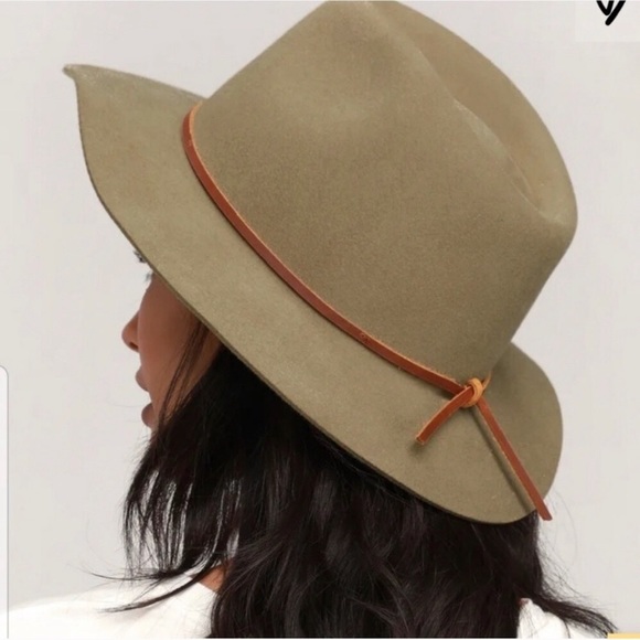 Brixton Accessories - Brixton Green 100% Wool Wide Brim Hat Medium